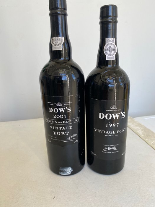 Dow's: 1997 Vintage Port & 2001 Quinta do Bomfim Vintage Port - Oporto - 2 Flasker (0,75 L)