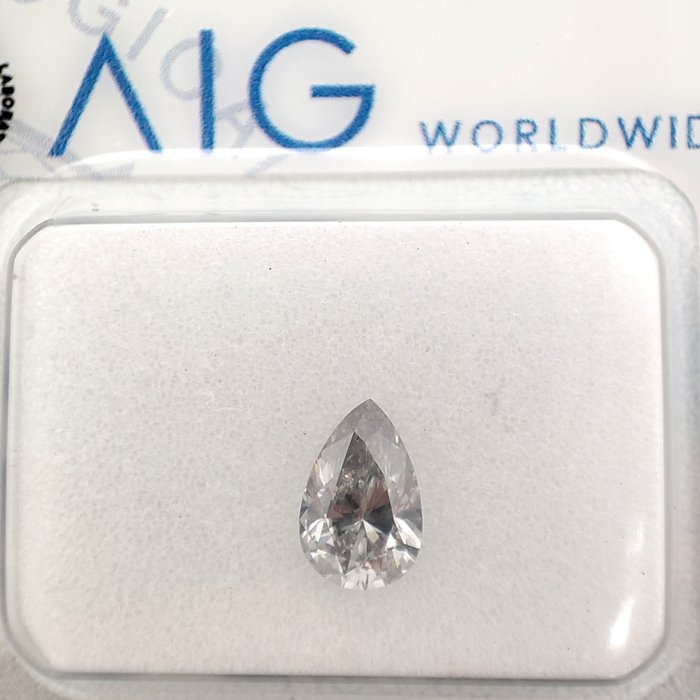 Diamant - 0.50 ct - Birne - J, Faint Gray - VS2 *NO RESERVE PRICE*