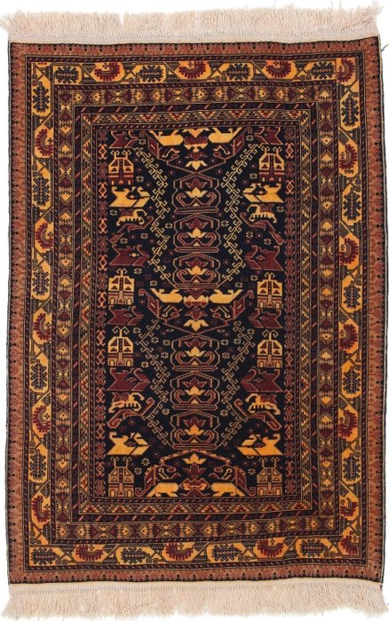 Semi-Antique Belusch Persian Rug - 状况极佳且非常耐用 - 小地毯 - 143 cm - 100 cm