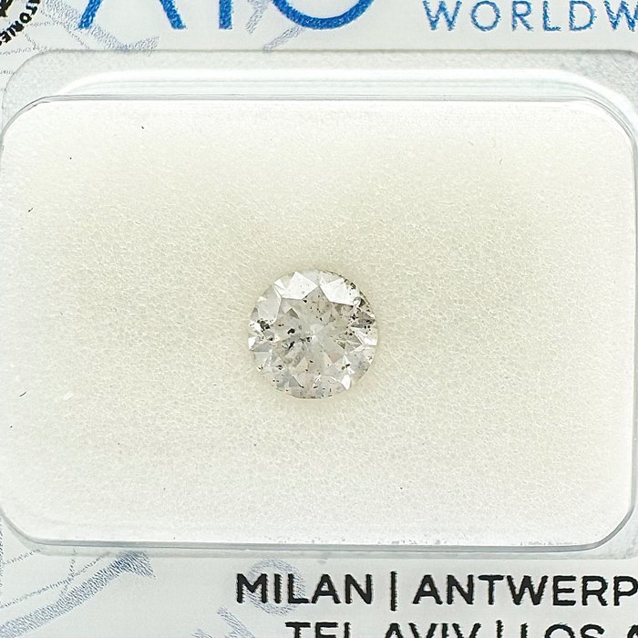 1 pcs Diamant - 0.43 ct - Rund - J - SI3, No Reserve Price!