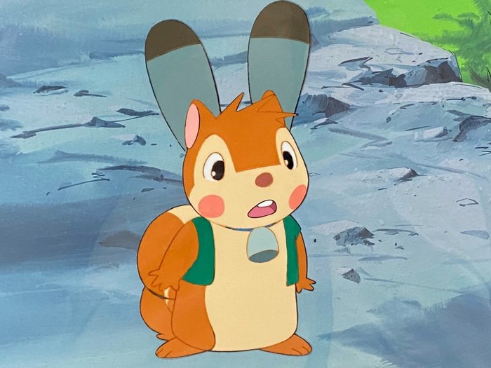 Bannertail: The Story of Gray Squirrel (TV series) 1978 - 1 原始動畫 cel 與大師繪製的背景