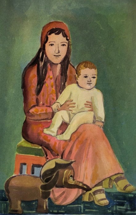 Francesco Dalena (1900) - Donna con bambino