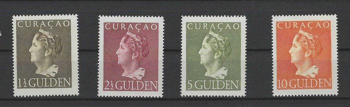 Curaçao 1947 - Rainha Guilhermina "Konijnenburg" - NVPH 178/181