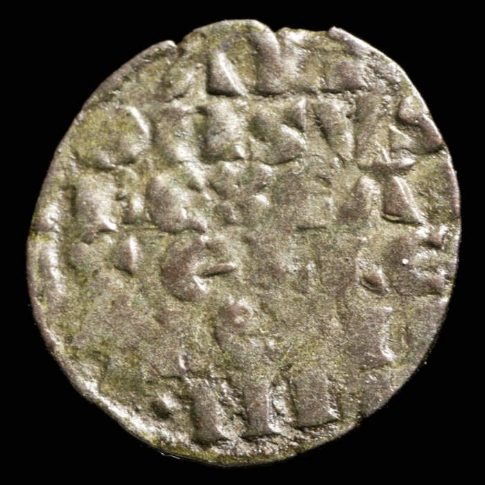 Kastilian kuningaskunta. Alfonso X (1252-1284). Dinero 6 lineas Ceca Estrella (BAU 373)  (Ei pohjahintaa)