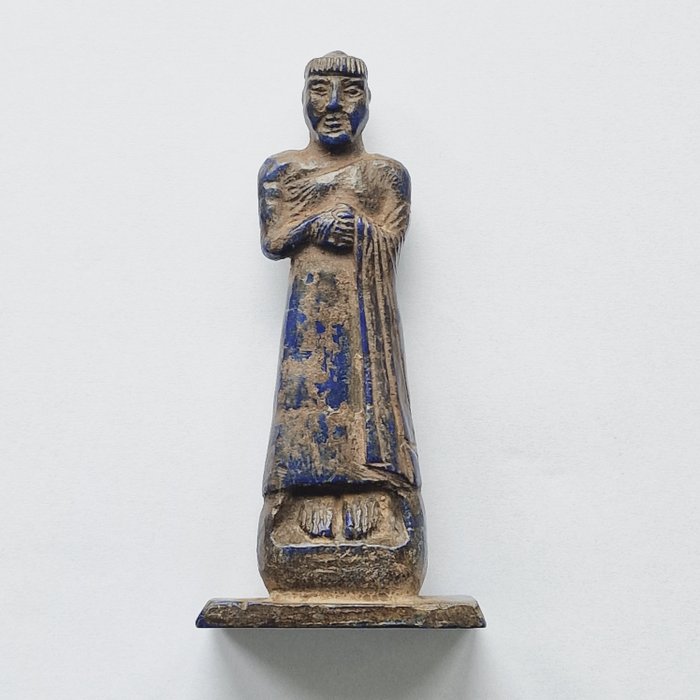 Stilul Bactrian Lapis Lazuli Statueta de demnitar - 133 mm