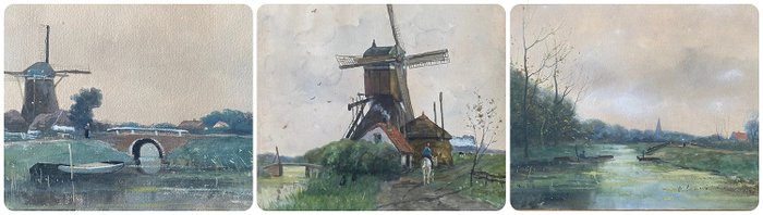 J.H Doeleman 1848-1913 - 3 landschappen