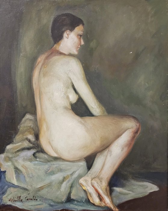 Achille Capaldo (Napoli 1937) - Nudo di spalle