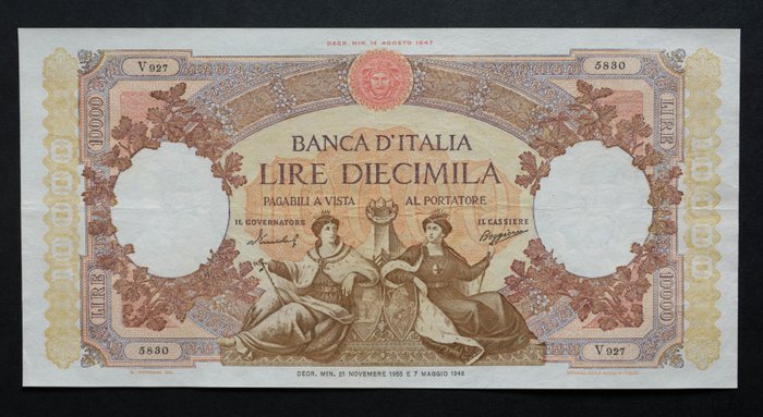 Olaszország. - 10.000 Lire 1955 - Gigante BI 73J