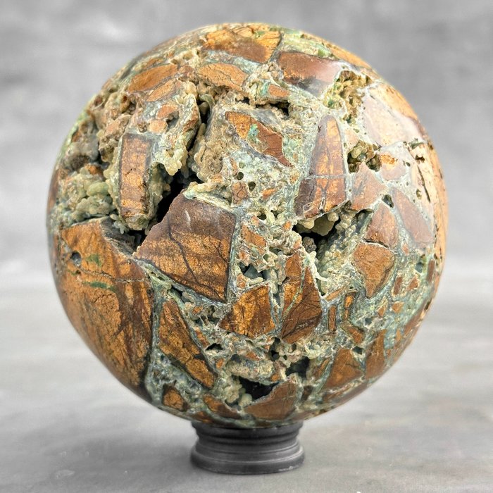 KEIN MINDESTPREIS – Wundervoller grüner Smithsonit Kugel auf einem Ständer- 1600 g