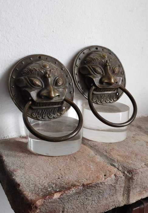 Paar Feng-Shui-Türklopfer aus Bronze - Patinierte Bronze - China - Volksrepublik China (1949 - heute)