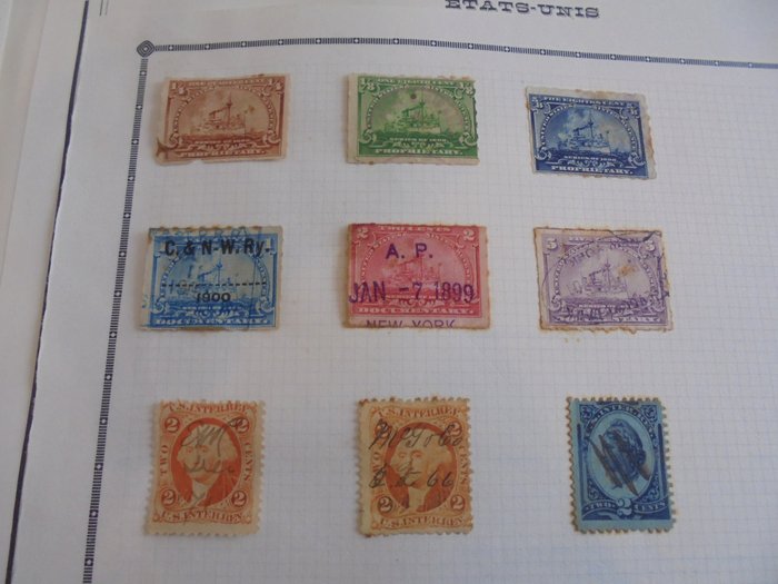 Verenigde Staten – Geconfedereerde Staten 1861/1973 – verzameling postzegels uit de Verenigde Staten, inclusief de klassieke periode en het einde van de