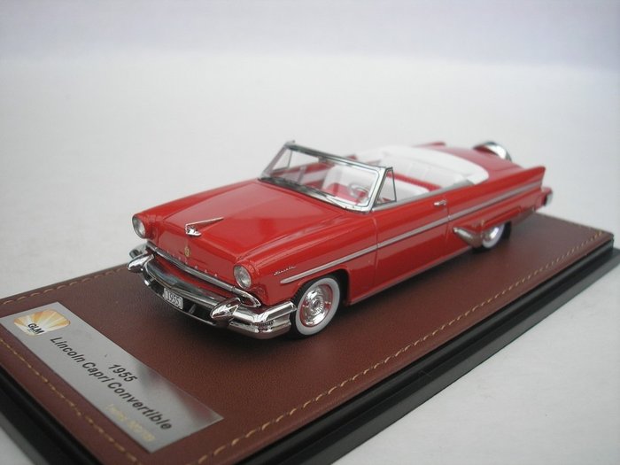 GLM 1:43 - 1 - 模型敞篷車 - Lincoln Capri Cabriolet - 1955 - 紅色 - 109 件