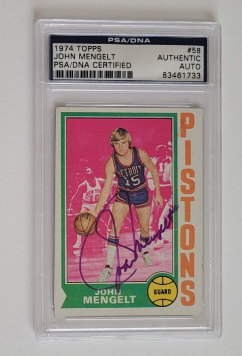 Pistons Detroit - John Mengelt 签名、卡片 