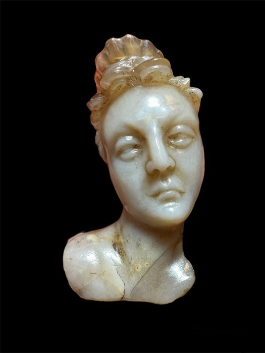 Statue, Portrait of the Roman Empire - 50 mm - Agate - 1800