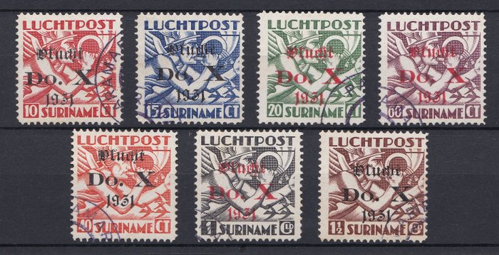 Surinam 1931/1931 - Surinam imprint flight DO.X NVPH LP 8/14 - Opdruk vlucht DO.X  NVPH LP 8/14