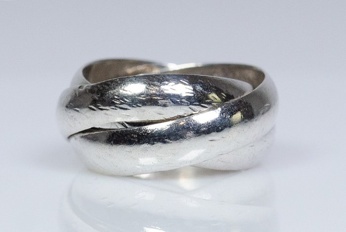 Ohne Mindestpreis - 3-Ringe- Ring - 925 Silber 
