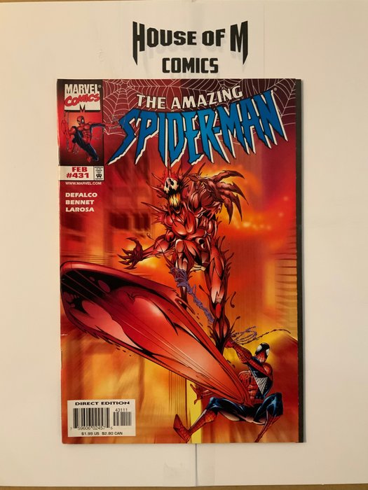Amazing Spider-Man (1963 Series) # 431 Carnage posesses the Silver Surfer. No Reserve Price! - 1st Appearance Cosmic Carnage! High Grade! - 1 Comic - EO - 1998