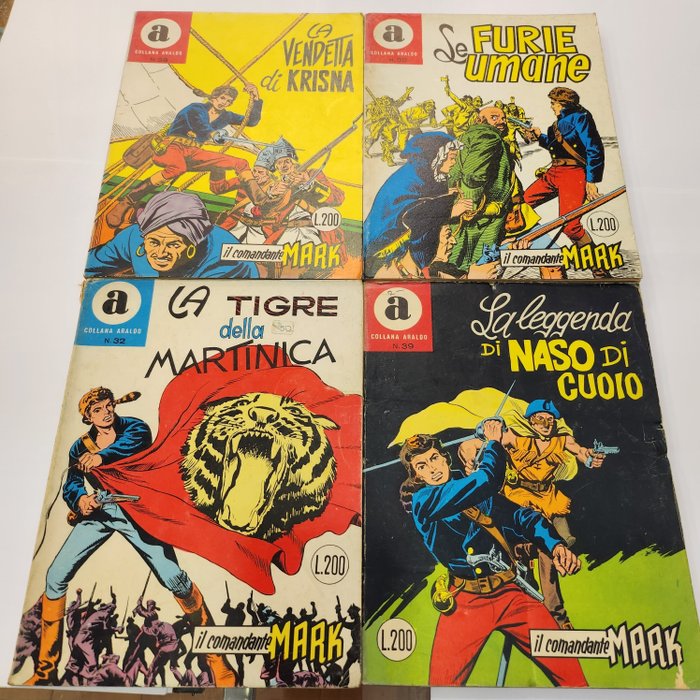 Il Comandante Mark nn. 32,35,38,39 - Collana Araldo - 4 Comic - Prima edizione - 1969