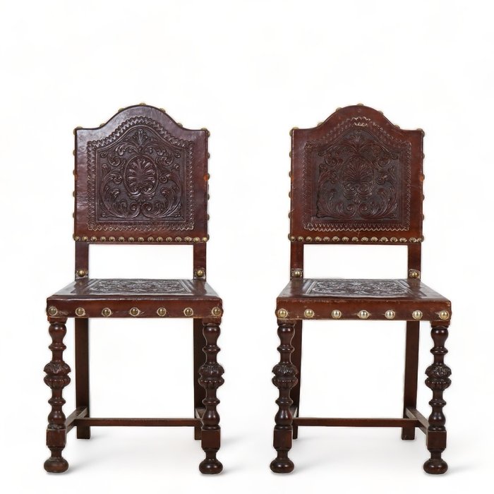椅 (2) - 桃花心木, 皮革