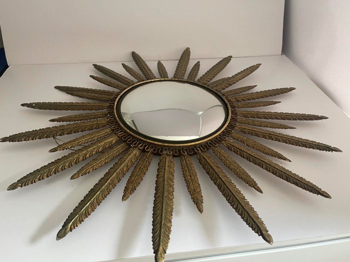 Deknudt - 墙面镜子 - 太阳  - 太阳镜，女巫，凸面 - 金属，木材