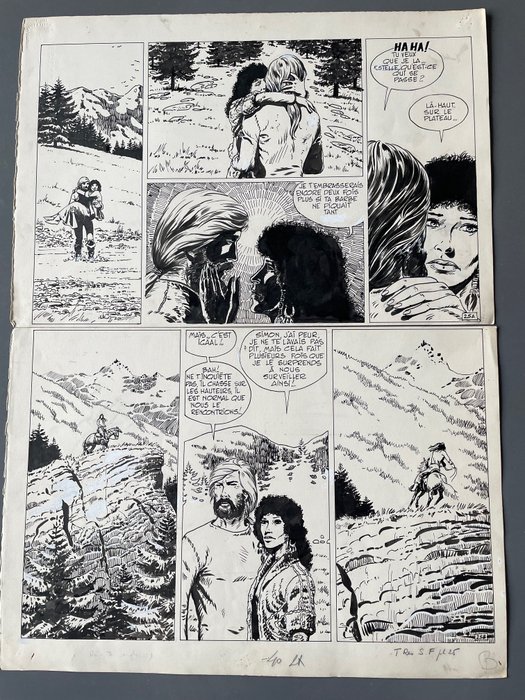 Auclair, Claude - 1 Original page - Simon du fleuve T1 - Le Clan des Centaures - 1976