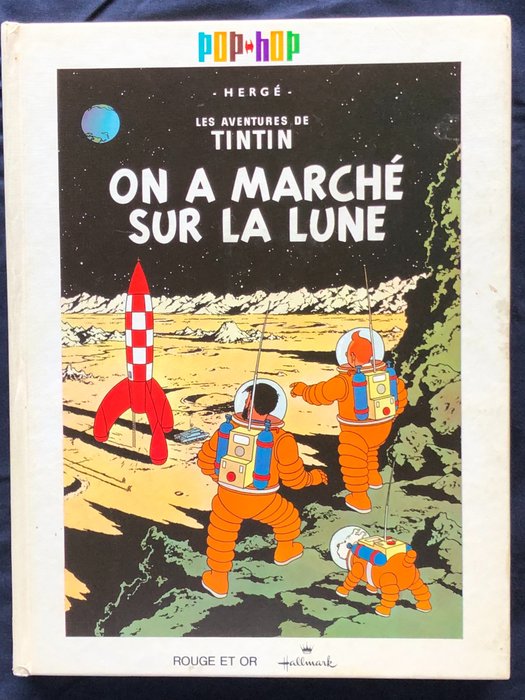 Tintin - Album Pop-Hop - On a marché sur la Lune - C - 1 Album - 第一版 - 1969