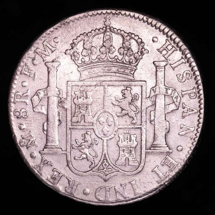 西班牙. Carlos IV (1788-1808). 8 Reales Acuñados en 1792 F.M - Ceca de Mexico, Mo.