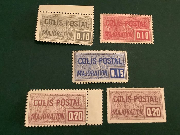 法国 1938 - 科利斯邮政全期 - Yvert 155/159