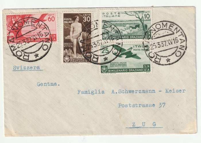 Olasz Királyság  - Tétel külföldi levelezéssel