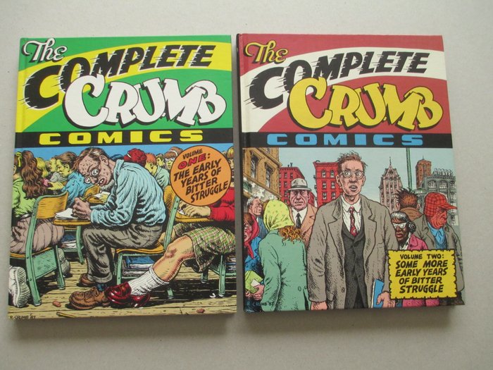 Crumb - The complete Crumb comics -volume One + volumeTwo - 2 Album - Eerste druk - 1988/1989