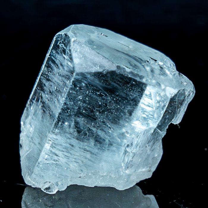 自然透明光 未經處理的藍色海藍寶石水晶 44.8 克拉- 20.19 g