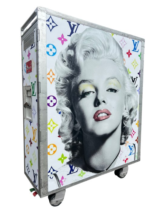 Noboringo Full size vliegtuig trolley Virgin Australia - CeeVee - Tralle - Noboringo "Marilyn Monroe Louis Vuitton Pop Art" - Aluminium