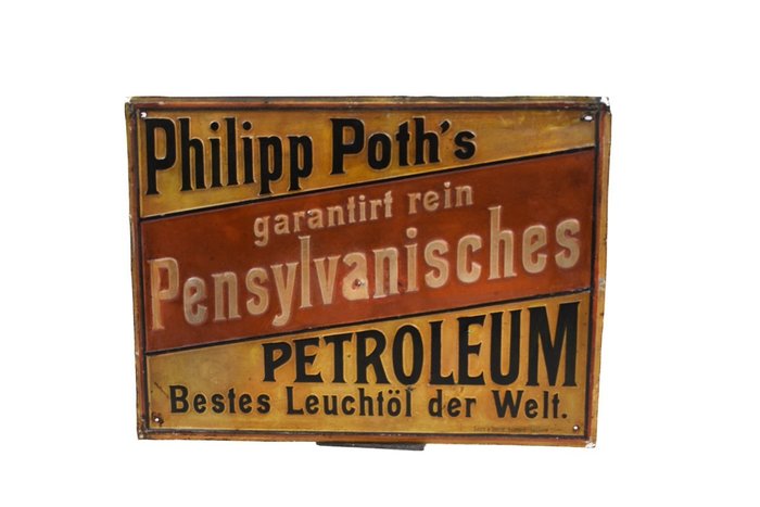 Philipp Poth`s Petroleum - Insegna pubblicitaria - Metallo