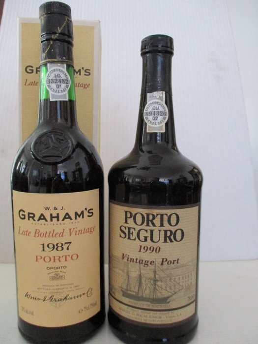 Port: 1987 Graham's Late Bottled Vintage & 1990 Poças Vintage - Oporto - 2 Bottles (0.75L)