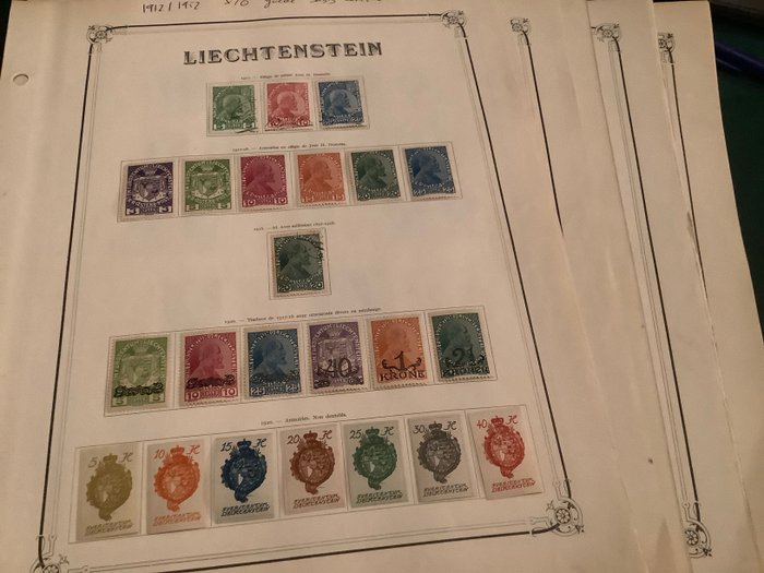 Liechtenstein 1912/1952 - Boa coleção básica - Michel