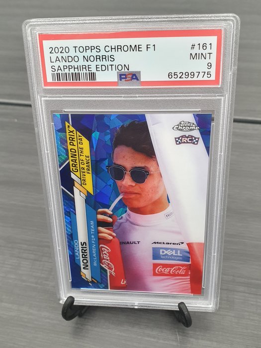 2020 - Topps - Chrome F1 Sapphire Edition - Lando Norris - #161 Rookie Year - 1 Graded card - PSA 9