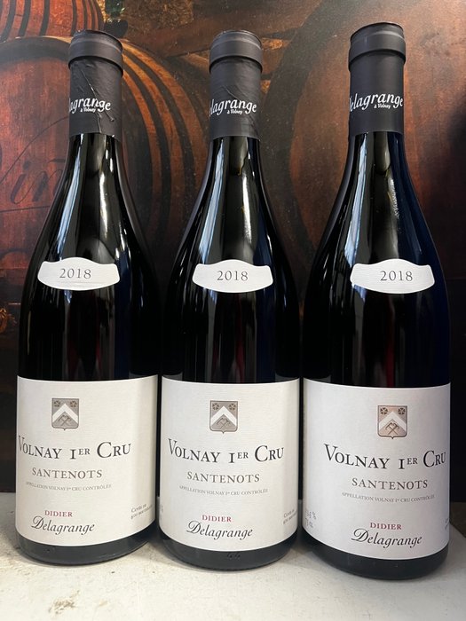 2018 Volnay 1° Cru "Santenots" - Didier Delagrange - Bourgogne - 3 Flaschen (0,75 l)