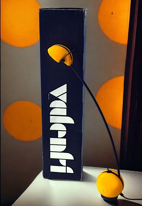 Valenti - 灯具 - Mod.“Alina”原盒装 - 第一版阿马里洛黄色，1970 年代 - 塑料, 金属
