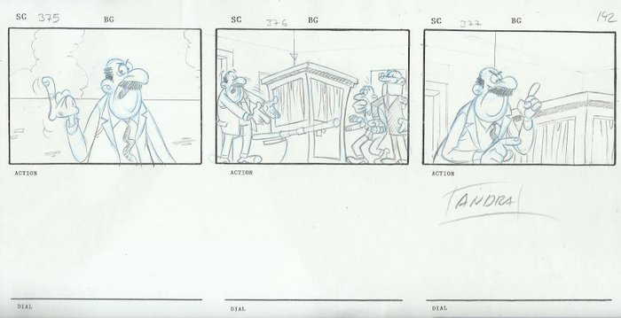 Andra - 1 Original drawing - Special storyboard (142) - Mortadelo y Filemón, Clever & Smart, Paling en Ko - Original artwork