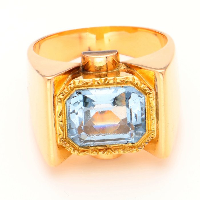 Ring Gelbgold Spinell 