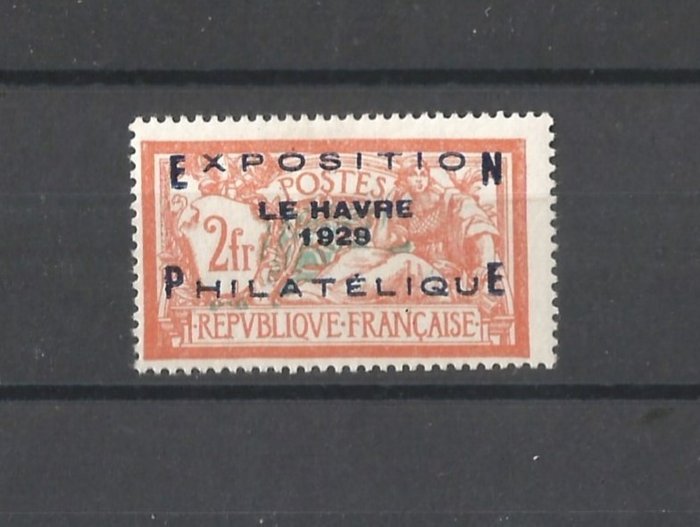 Frankrike 1929 - Filatelistisk utstilling i Havre - Y&T N°257A*
