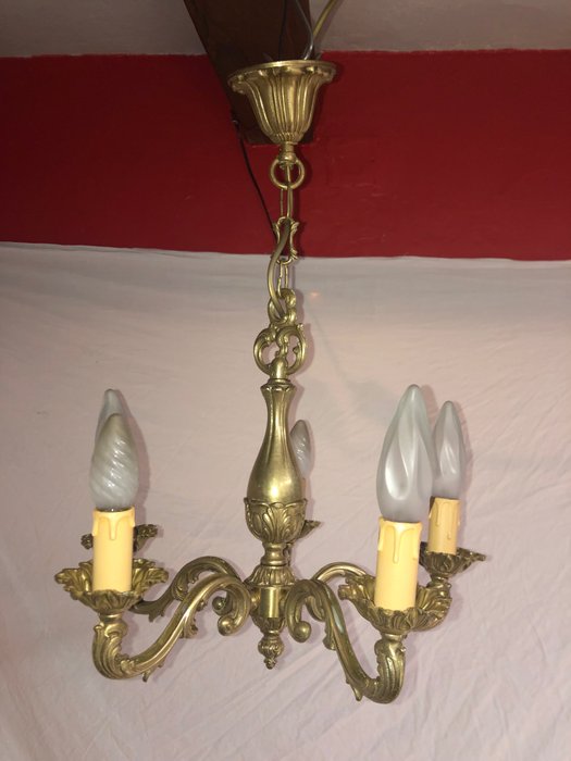 SAKOYANT  S. a RÉF: L106/5 - 枝形吊燈 - 雕刻風格裝飾 - 青銅色