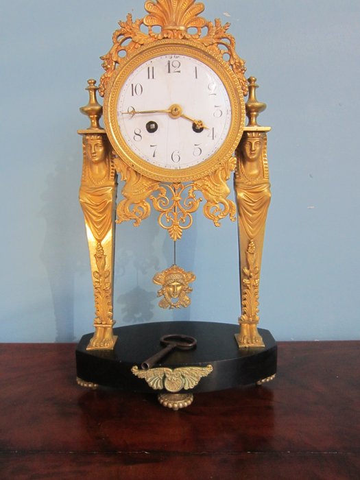 壁炉架时钟 - 帝国 - 铜锌锡合金 - 1815