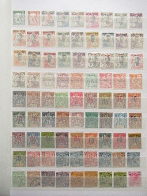 世界  - 包括法国殖民地和希腊，邮票收藏