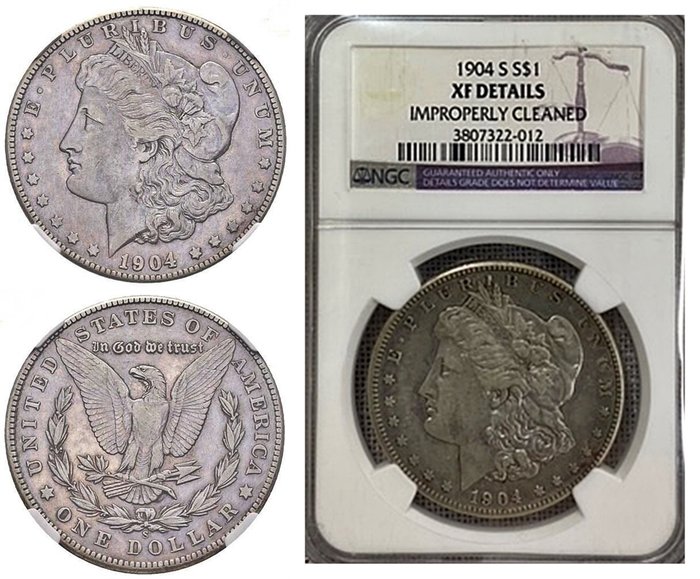 Ηνωμένες Πολιτείες. Morgan Dollar 1904-S - Key Date
