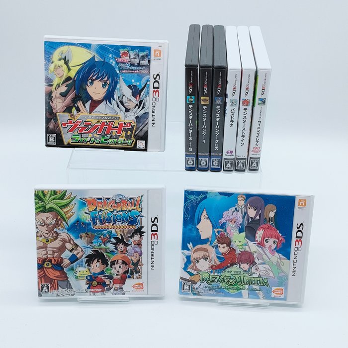 Nintendo - 3DS - Dragon Ball, Monster Hunter - Set of 9 software titles - From Japan - Videospil (9) - I original æske