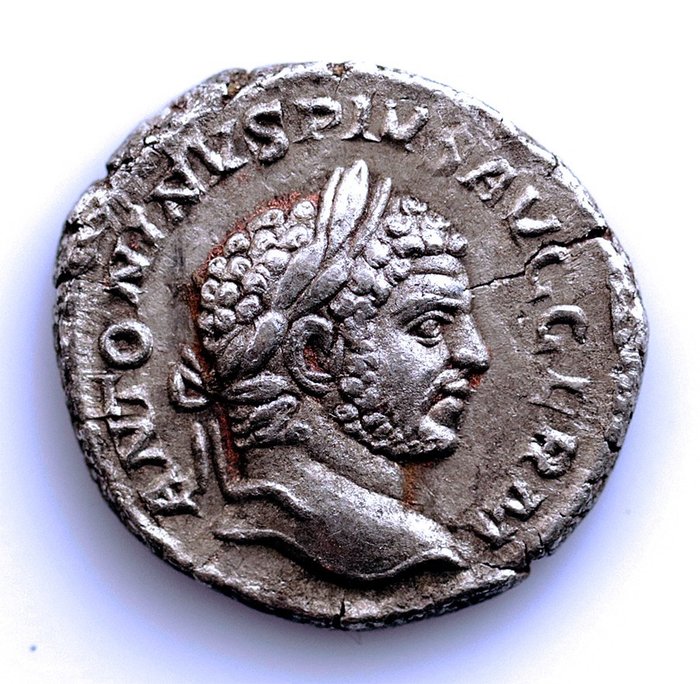 Romeinse Rijk. Caracalla (198-217 n.Chr.). Denarius Roma 198-217 d.C. COS IIII