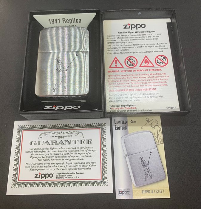 Zippo - Zippo lighter Limited Edition 2016 Golfer - 打火機 - 黃銅