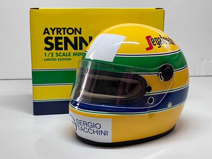 Toleman - Ayrton Senna - 1984 - Helm im Maßstab 1:2 