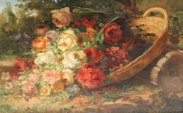Salvador Pla y Bo (1848-?) - Bodegón floral